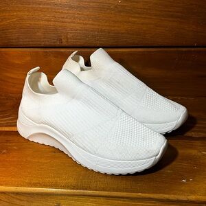 Women's White Slip-On Sneakers
